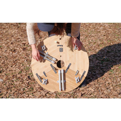 [ニュートラル アウトドア] 小型 アウトドア テーブル (折りたたみ式) NT-BT13 バンブーラウンドテーブル ミニ