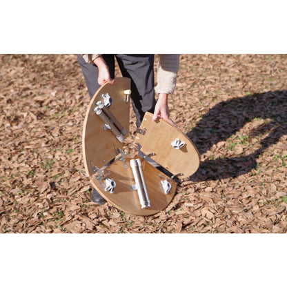 [ニュートラル アウトドア] 小型 アウトドア テーブル (折りたたみ式) NT-BT13 バンブーラウンドテーブル ミニ