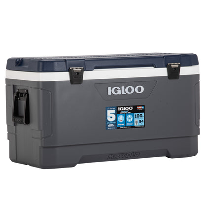 [イグルー] 大型 クーラーボックス 95L MAXCOLD LATITUDE 100 マックスコールド ラティチュード 100 00050003 / グレー ネイビー