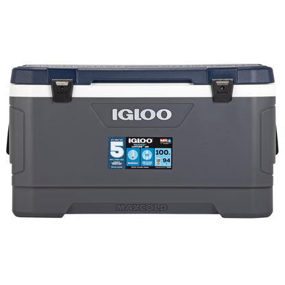 [イグルー] 大型 クーラーボックス 95L MAXCOLD LATITUDE 100 マックスコールド ラティチュード 100 00050003 / グレー ネイビー