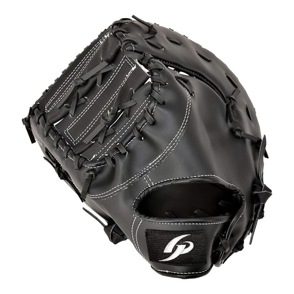 軟式野球グローブ 黒 レザー　左利き用　ファーストミット GP] 軟式グローブ 野球 ファーストミット 黒 – Blue Sports